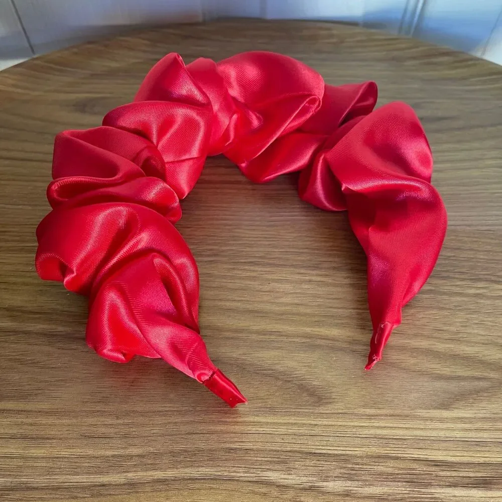 New Headband Satin Red hair accessories